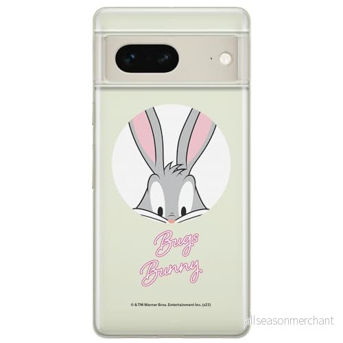 ERT GROUP mobiltelefonfodral för Google PIXEL 7 originalt och officiellt licensierat Looney Tunes mönster Bugs 023 optimalt anpassad till formen på mobiltelefonen, gedeeltelijk transparant 5905795155889