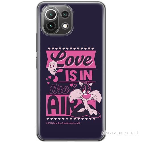 ERT GROUP mobiltelefonfodral för Xiaomi 11 LITE 4G / 5G originalt och officiellt licensierat Looney Tunes mönster Sylvester & Tweety 007, fodral tillverkad av TPU plast 5905795123048