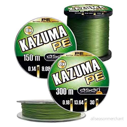 ASARI B/1000m KAZUMA 8X PE 1.50mm, utrustning för sportfiske och kustnära turer 8430292343196