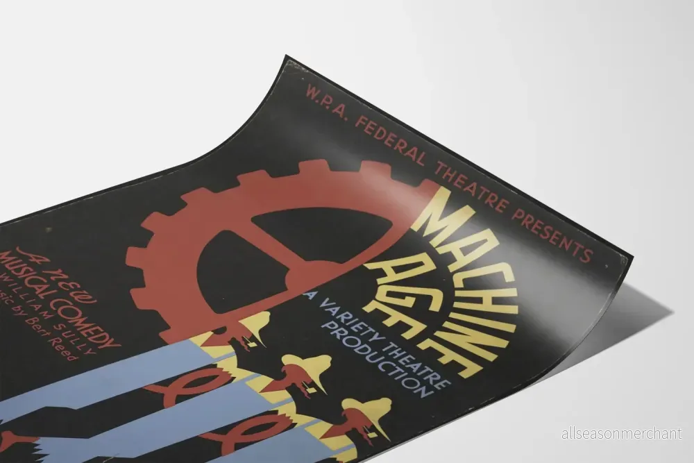 Vintage dekorativ poster av föreställningen Machine Age på Majestic Theatre - Bild 3