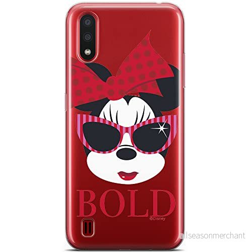 ERT GROUP mobiltelefonfodral för Samsung A01 originalt och officiellt licensierat Disney mönster Minnie 045 optimalt anpassad till formen på mobiltelefonen, gedeeltelijk transparant 5904805425400