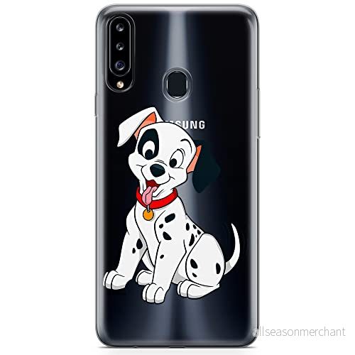 ERT GROUP mobiltelefonfodral för Samsung A20S originalt och officiellt licensierat Disney mönster Dalmatian 006 Vit optimalt anpassad till formen på mobiltelefonen, gedeeltelijk transparant 5904805885358