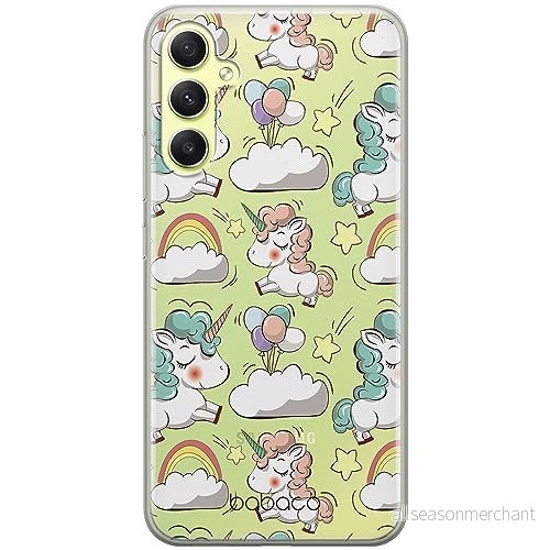 ERT GROUP mobiltelefonfodral för Samsung A34 5G originalt och officiellt licensierat Babaco mönster Unicorn 001 optimalt anpassad till formen på mobiltelefonen, gedeeltelijk transparant 5905511775681