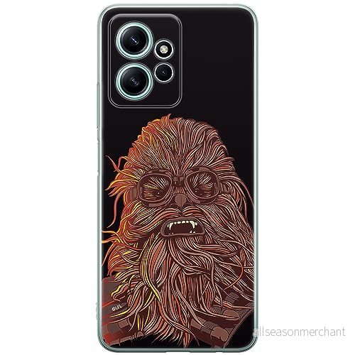 ERT GROUP mobiltelefonfodral för Xiaomi REDMI NOTE 12 4G originalt och officiellt licensierat Star Wars mönster Chewbacca 007 anpassad till formen på mobiltelefonen, fodral tillverkad av TPU plast 5905511941192