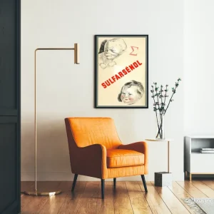 Vintageposter av Sulfarsénol tecknad - Retro väggdekoration - Bild 2