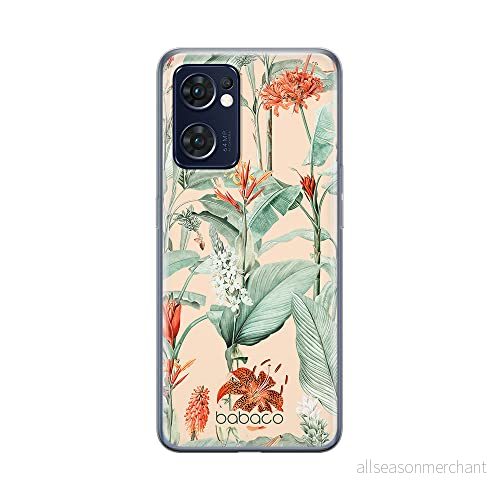 ERT GROUP mobiltelefonfodral för Oppo RENO 7 5G originalt och officiellt licensierat Babaco mönster Flowers 048 optimalt anpassad till formen på mobiltelefonen, fodral tillverkad av TPU plast 5905511318352