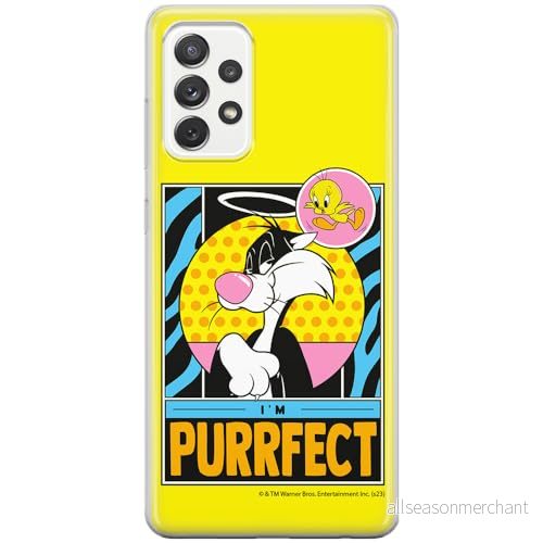 ERT GROUP mobiltelefonfodral för Samsung A33 5G originalt och officiellt licensierat Looney Tunes mönster Sylvester & Tweety 006, fodral tillverkad av TPU plast 5905795125240