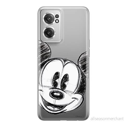 ERT GROUP mobiltelefonfodral för Oneplus NORD CE 2 originalt och officiellt licensierat Disney mönster Mickey 004 optimalt anpassad till formen på mobiltelefonen, gedeeltelijk transparant 5905511281571