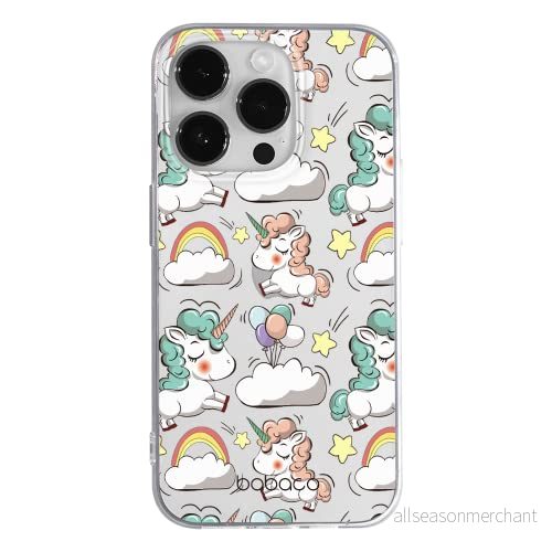 ERT GROUP mobiltelefonfodral för Apple Iphone 14 PRO originalt och officiellt licensierat Babaco mönster Unicorn 001 optimalt anpassad till formen på mobiltelefonen, gedeeltelijk transparant 5905131912275
