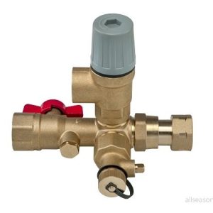 METRO THERM Säkerhetsenhet 10 ato för varmvattenberedare med säkerhetsventil, backventil och dräneringsfunktion. Upp till kw 5708512048712