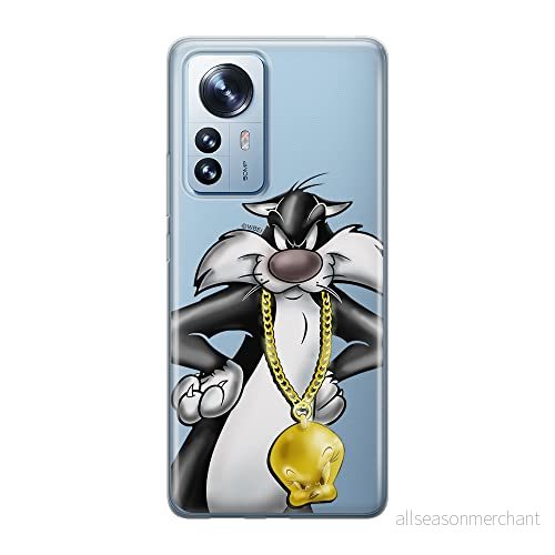 ERT GROUP mobiltelefonfodral för Xiaomi 12 / 12X originalt och officiellt licensierat Looney Tunes mönster Sylvester 003 optimalt anpassad till formen på mobiltelefonen, gedeeltelijk transparant 5905511476748