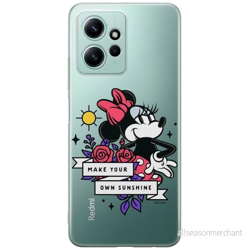 ERT GROUP mobiltelefonfodral för Xiaomi REDMI NOTE 12 4G originalt och officiellt licensierat Disney mönster Minnie 073 optimalt anpassad till formen på mobiltelefonen, gedeeltelijk transparant 5905795025236