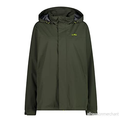 CMP Regnjacka för män med avtagbar huva, Oil Green, 50 8059342788536