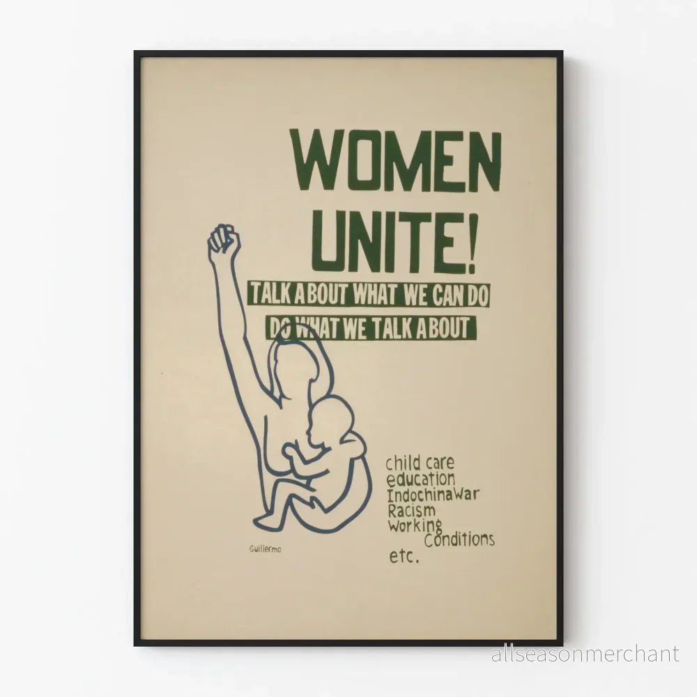 Poster Women Unite – Uttalande för kvinnlig enhet och sociala rättigheter Poster Women Unite – Uttalande för kvinnlig enhet och sociala rättigheter