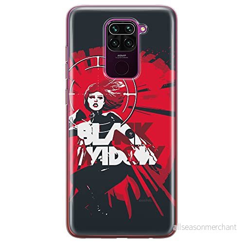 ERT GROUP mobiltelefonfodral för Xiaomi REDMI NOTE 9 originalt och officiellt licensierat Marvel mönster Black Widow 005 optimalt anpassad till formen på mobiltelefonen, fodral tillverkad av TPU plast 5903040336021