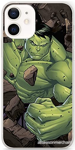 ERT GROUP mobiltelefonfodral för Apple Iphone 12 Mini originalt och officiellt licensierat Marvel mönster Hulk 005 Vit optimalt anpassad till formen på mobiltelefonen, fodral tillverkad av TPU plast 5903537984896