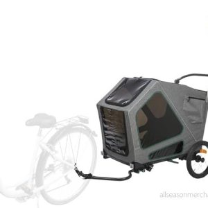 Trixie Bicycle trailer, L: 80 x 103 98/147 cm, grey/sage 4011905128047 Trixie Bicycle trailer, L: 80 x 103 98/147 cm, grey/sage 4011905128047