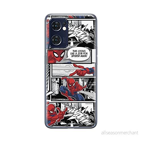 ERT GROUP mobiltelefonfodral för Oppo RENO 7 5G originalt och officiellt licensierat Marvel mönster Spider Man 001 optimalt anpassad till formen på mobiltelefonen, fodral tillverkad av TPU plast 5905511308476