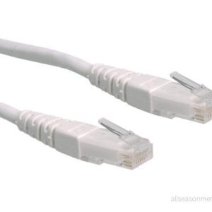 ROLINE UTP LAN kabel Cat 6 Ethernet nätverkskabel med RJ45 kontakt vit 1,5 m 7611990193219