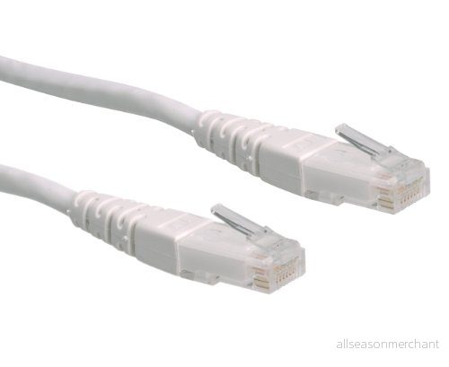 ROLINE UTP LAN kabel Cat 6 Ethernet nätverkskabel med RJ45 kontakt vit 1,5 m 7611990193219