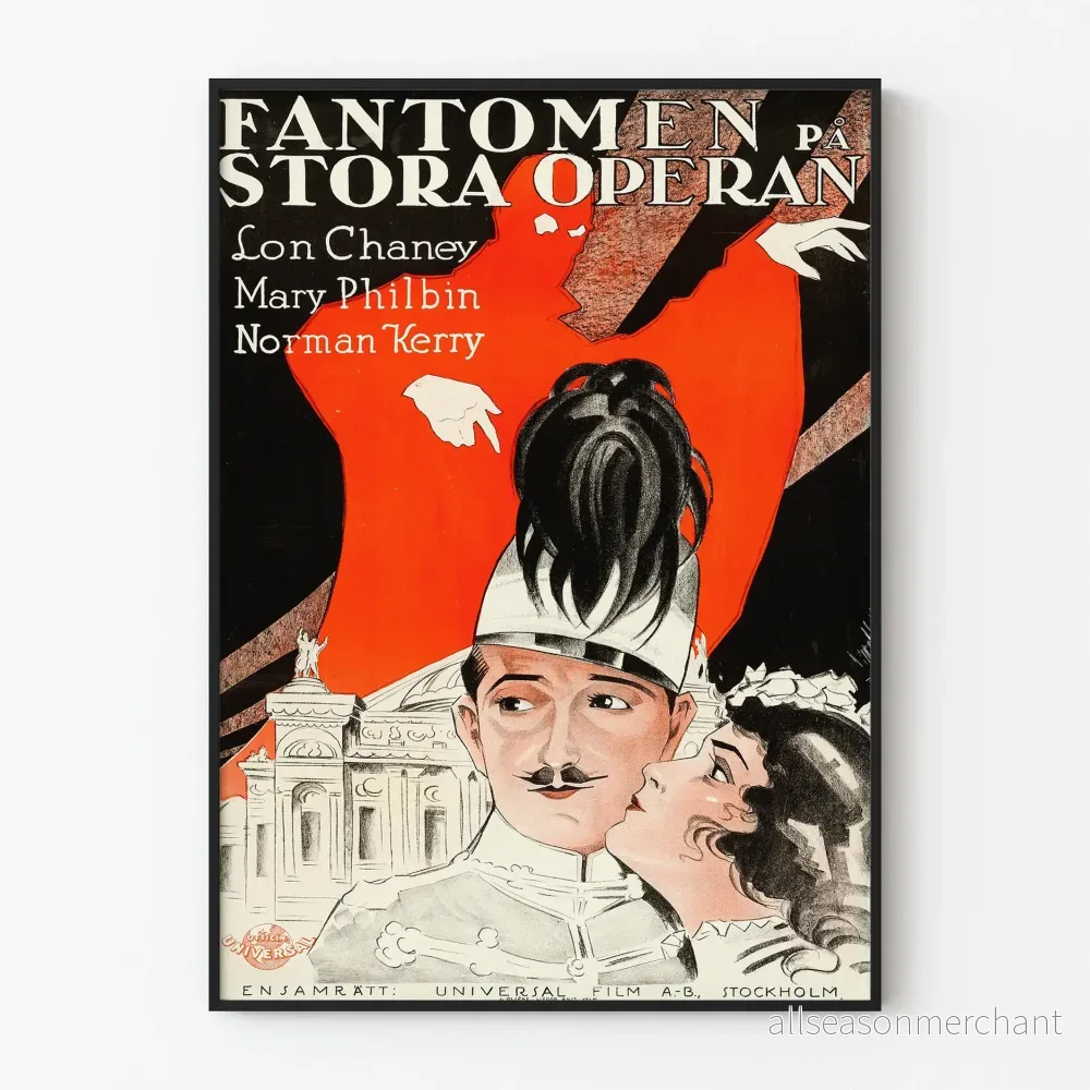 Vintageposter av Fantomen på Operan väggdekoration