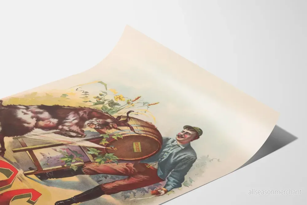 Vintageposter Bock Beer dekorativ för väggdekoration - Bild 3