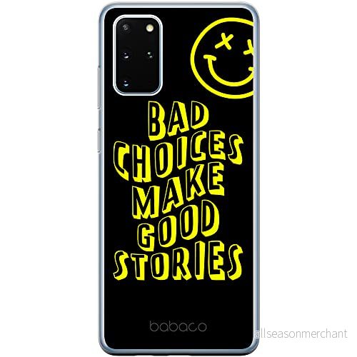 ERT GROUP mobiltelefonfodral för Samsung S20 PLUS / S11 originalt och officiellt licensierat Babaco mönster Bad choices 002 Vit anpassad till formen på mobiltelefonen, fodral tillverkad av TPU plast 5903932916614