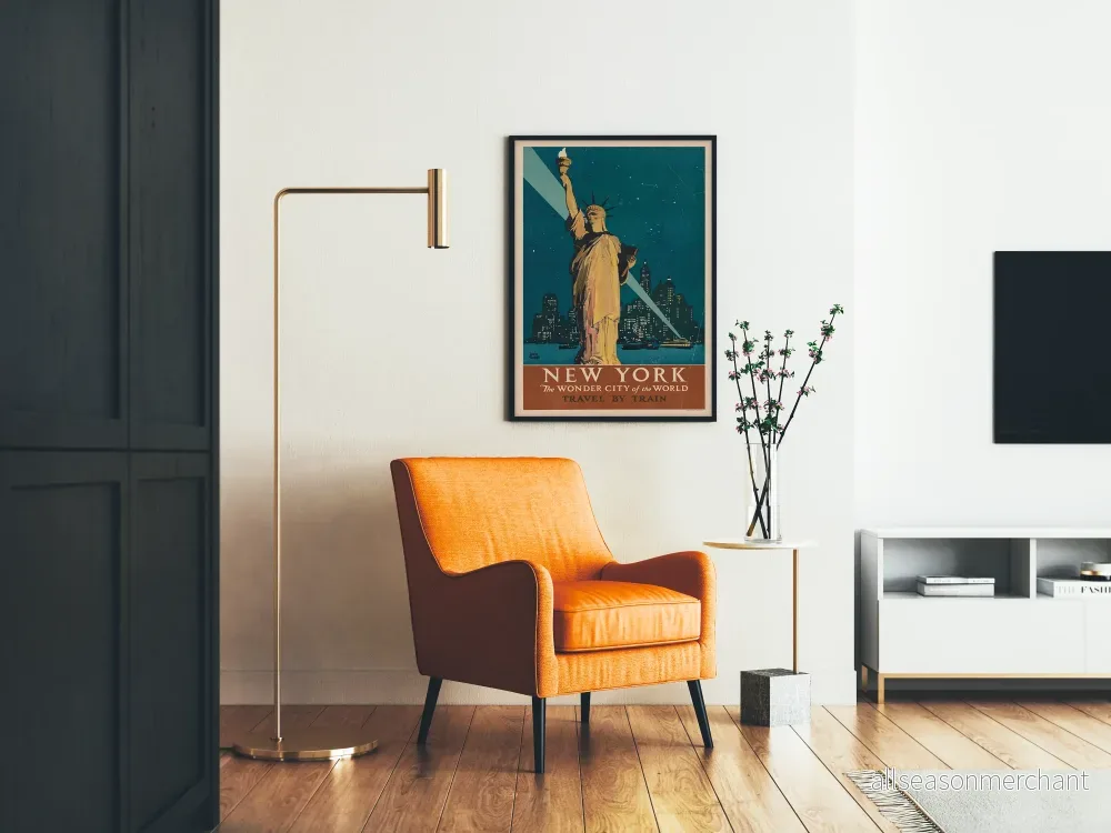 Vintageposter av New Yorks skyline och Frihetsgudinnan - Bild 2