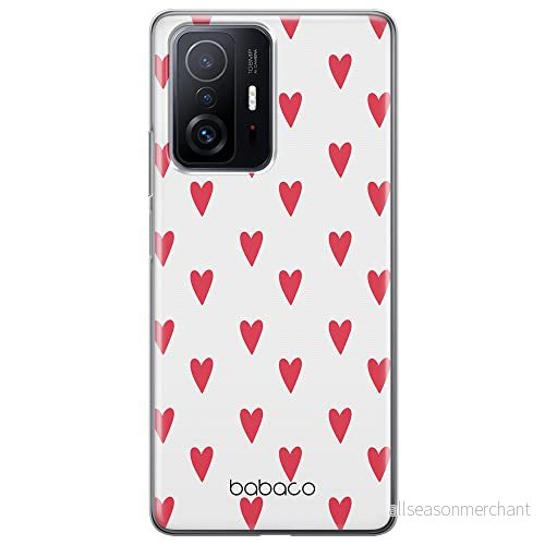 ERT GROUP mobiltelefonfodral för Xiaomi 11T 5G / PRO originalt och officiellt licensierat Babaco mönster Hearts 004 optimalt anpassad till formen på mobiltelefonen, gedeeltelijk transparant 5904805559945