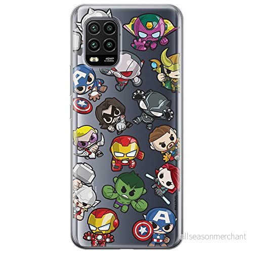 ERT GROUP mobiltelefonfodral för Xiaomi MI 10 LITE originalt och officiellt licensierat Marvel mönster Avengers 024 optimalt anpassad till formen på mobiltelefonen, gedeeltelijk transparant 5904805189593