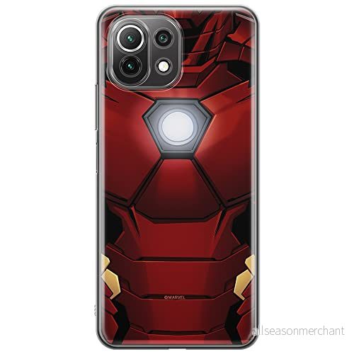 ERT GROUP mobiltelefonfodral för Xiaomi 11 LITE 4G/5G originalt och officiellt licensierat Marvel mönster Iron Man 020, fodral tillverkad av TPU plast 5903932728316