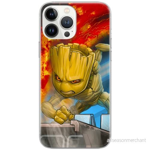 ERT GROUP mobiltelefonfodral för Xiaomi REDMI 10 originalt och officiellt licensierat Marvel mönster Groot 003 anpassad till formen på mobiltelefonen, fodral tillverkad av TPU plast 5904805012396