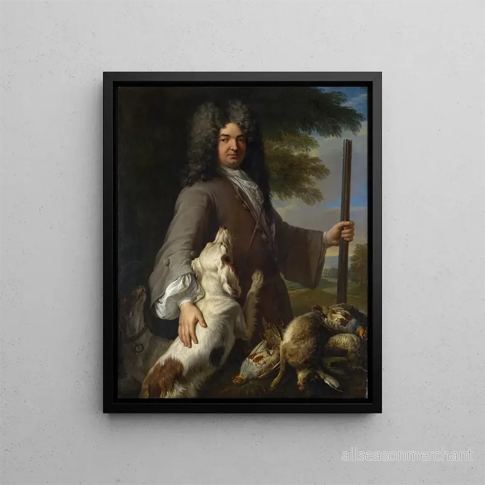 Målning Portrait av en jägare – Alexandre François Desportes | Konsttryck Målning Portrait av en jägare – Alexandre François Desportes | Konsttryck
