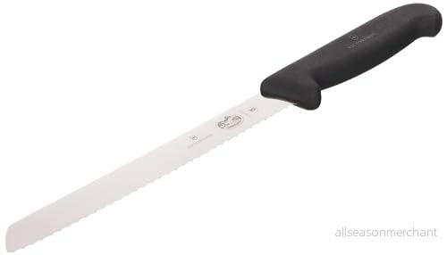 Victorinox, coltello da cucina, pane, finitura ondulata fibrox, 21 cm, i aluminium, färg nero 7611160506016 Victorinox, coltello da cucina, pane, finitura ondulata fibrox, 21 cm, i aluminium, färg nero 7611160506016