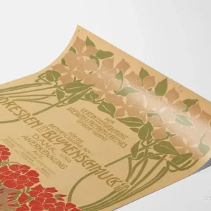 Vintage inredningsposter Dresden och blomsterdekoration 1901 - Bild 3