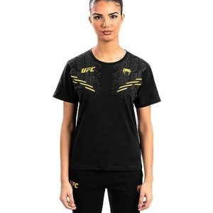 Venum UFC Replica Womens Short Sleeve Champion Tshirt med print, Storlek: XL, Black/gold 3611441741840 Venum UFC Replica Womens Short Sleeve Champion Tshirt med print, Storlek: XL, Black/gold 3611441741840