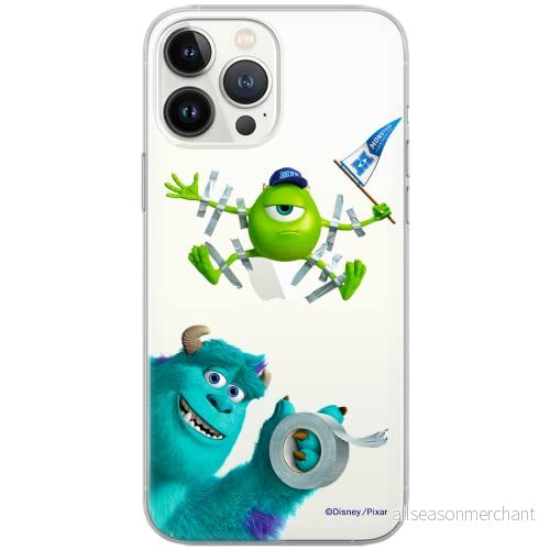 ERT GROUP mobiltelefonfodral för Samsung S10 PLUS originalt och officiellt licensierat Disney mönster Monsters 001 Vit optimalt anpassad till formen på mobiltelefonen, gedeeltelijk transparant 5903040706145