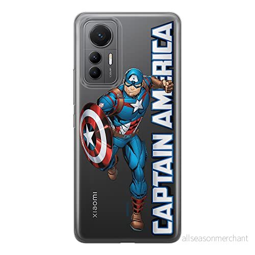 ERT GROUP mobiltelefonfodral för Xiaomi 12 LITE originalt och officiellt licensierat Marvel mönster Captain America 030 optimalt anpassad till formen på mobiltelefonen, gedeeltelijk transparant 5905511507763