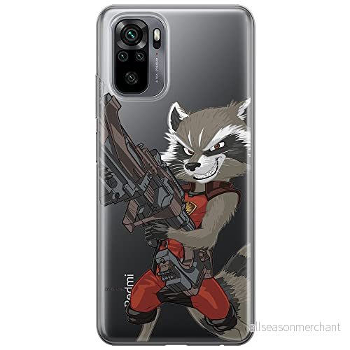 ERT GROUP mobiltelefonfodral för Xiaomi REDMI NOTE 10/ 10S originalt och officiellt licensierat Marvel mönster Rocket 008 optimalt anpassad till formen på mobiltelefonen, gedeeltelijk transparant 5903537184203