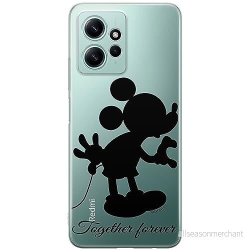 ERT GROUP mobiltelefonfodral för Xiaomi REDMI NOTE 12 4G originalt och officiellt licensierat Disney mönster Mickey 005 optimalt anpassad till formen på mobiltelefonen, gedeeltelijk transparant 5905511936761