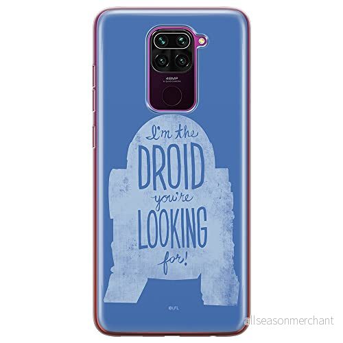 ERT GROUP mobiltelefonfodral för Xiaomi REDMI NOTE 9 originalt och officiellt licensierat Star Wars mönster R2D2 006 optimalt anpassad till formen på mobiltelefonen, fodral tillverkad av TPU plast 5903040334485