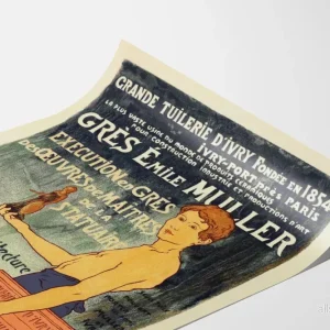 Vintage väggdekorationsposter Stor Tuilerie d'Ivry - Bild 3