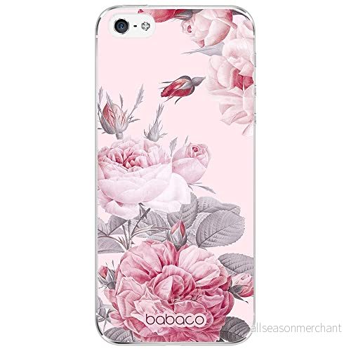ERT GROUP mobiltelefonfodral för Iphone 5/5S/SE originalt och officiellt licensierat Babaco mönster Flowers 050 optimalt anpassad till formen på mobiltelefonen, fodral tillverkad av TPU plast 5905131349231
