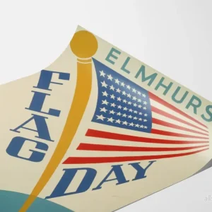 Poster Firandets Dag Elmhurst 1939 - Retro Amerikansk Väggdekoration - Bild 3
