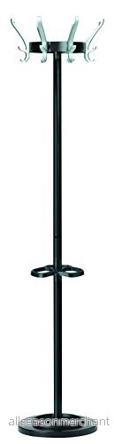 Unilux Cypres, Golv, Gjuten aluminium, Stål, 8 krok/ ar, Svart, 1700 mm, 8,95 kg 3595560009800