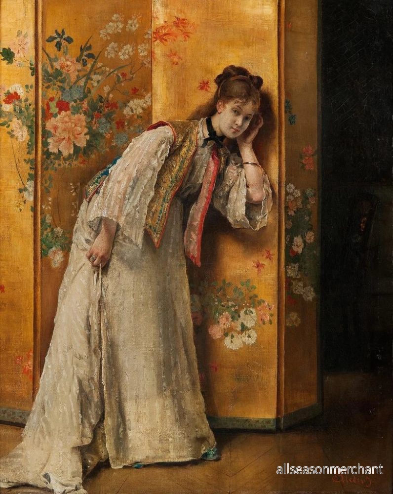 Målning Curieux - Alfred Stevens | Konsttryck - Bild 2