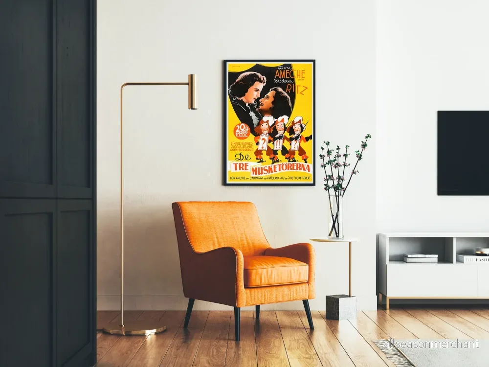Vintageposter av De Tre Musketörerna Väggdekoration Nyckel - Bild 2