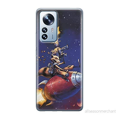 ERT GROUP mobiltelefonfodral för Xiaomi 12 / 12X originalt och officiellt licensierat Marvel mönster Rocket 007 optimalt anpassad till formen på mobiltelefonen, fodral tillverkad av TPU plast 5905511483678