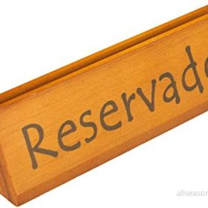 Bordsskyltar ”Reservado/Reserved” 15 x 4,4 cm trä 10 enheter 8420499211527 Bordsskyltar ”Reservado/Reserved” 15 x 4,4 cm trä 10 enheter 8420499211527