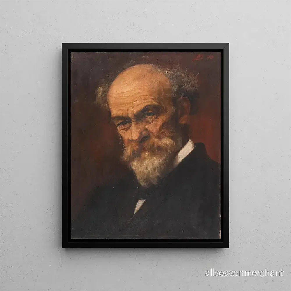 Målning Portrait av konstnären Jakob Grünenwald 1821-1896 - Antonie Boubong | Konsttryck